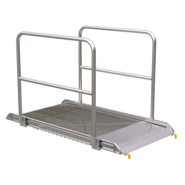 Vestil Alum. Walk Ramp w/Rail Hook, 72 x 38" AWR-38-6B-HR - main